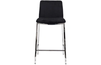 Барный стул 30C-DX-2091 BLK, велюр, черный 