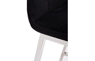 Барный стул 30C-DX-2091 BLK, велюр, черный 