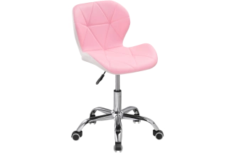 Офисный стул Trizor, без подлокотников, whitе / pink