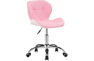 Офисный стул Trizor, без подлокотников, whitе / pink