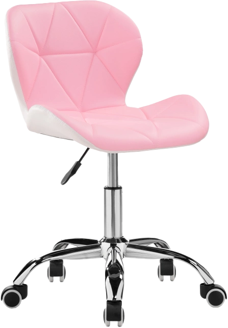 Офисный стул Trizor, без подлокотников, whitе / pink