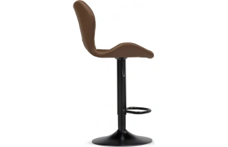 Барный стул Porch, с подножкой, коричневый / черный