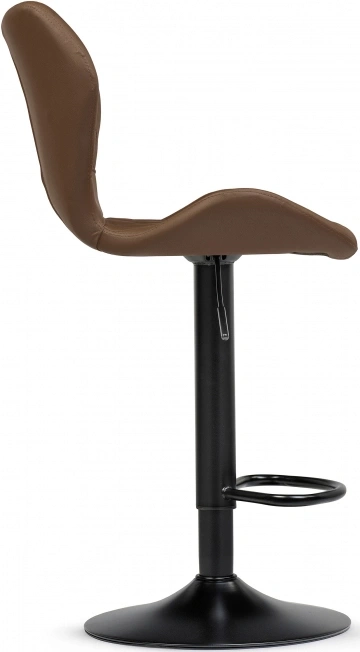 Барный стул Porch, с подножкой, коричневый / черный