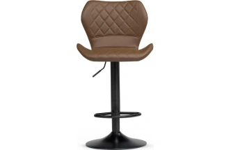 Барный стул Porch, с подножкой, коричневый / черный