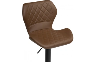 Барный стул Porch, с подножкой, коричневый / черный