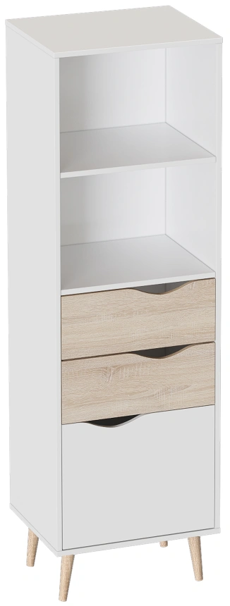 Модульная гостиная Соната 2, белый фон / дуб сонома