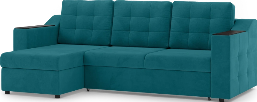 Диван угловой Невада, модель 020, комплектация 2, Omega 61 (зелёный)