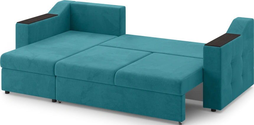 Диван угловой Невада, модель 020, комплектация 2, Omega 61 (зелёный)