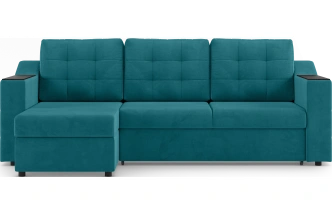 Диван угловой Невада, модель 020, комплектация 2, Omega 61 (зелёный)