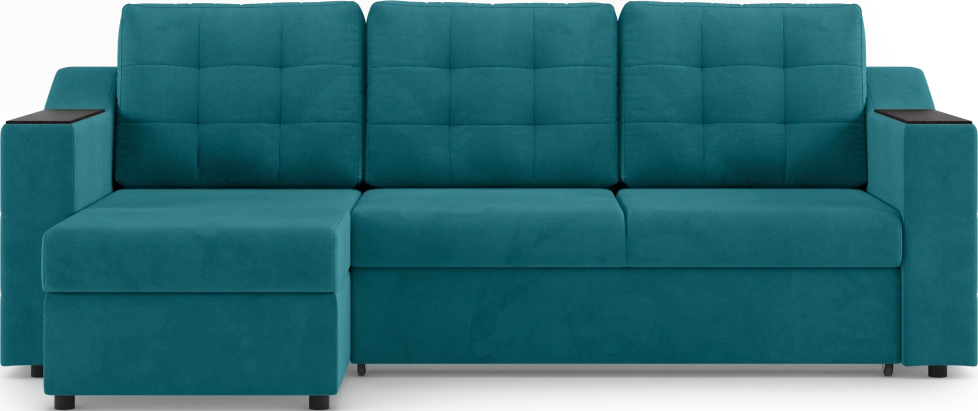 Диван угловой Невада, модель 020, комплектация 2, Omega 61 (зелёный)