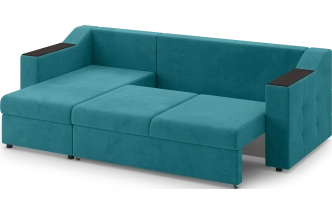 Диван угловой Невада, модель 020, комплектация 2, Omega 61 (зелёный)