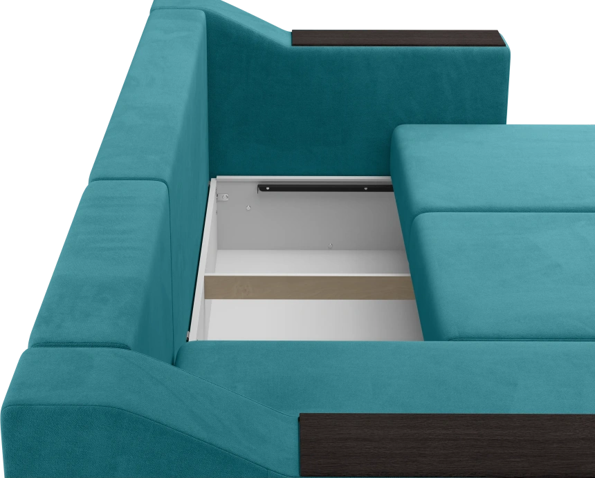 Диван угловой Невада, модель 020, комплектация 2, Omega 61 (зелёный)