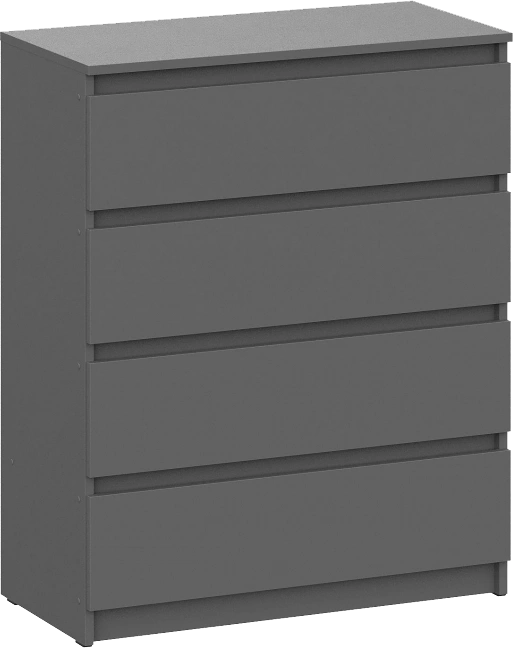 Комод Сибити, с четырьмя ящиками, графит серый