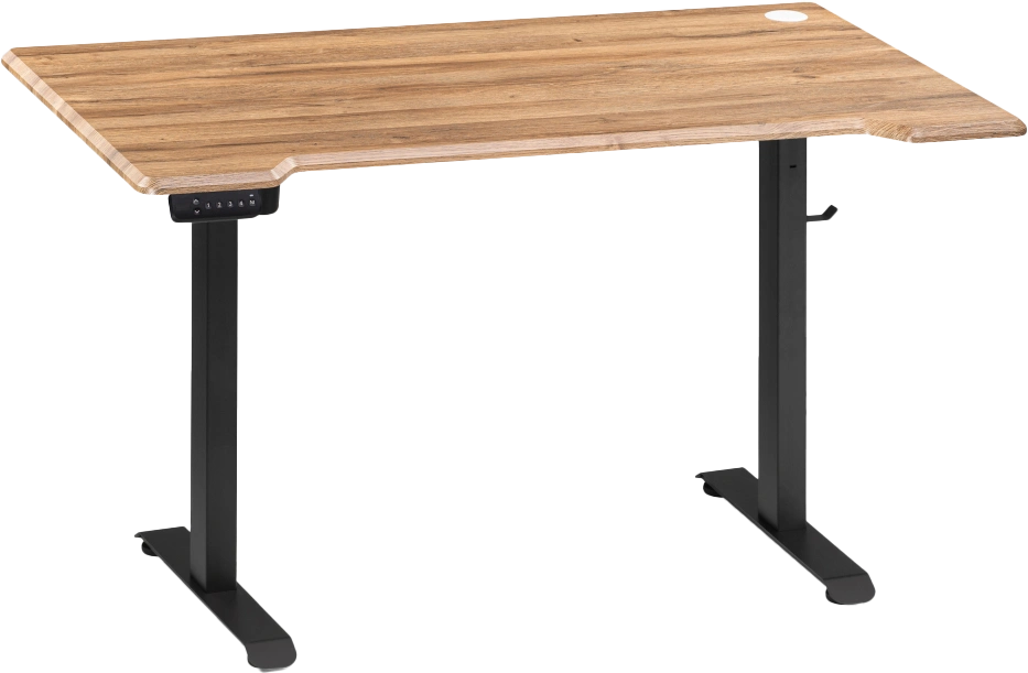 Стол компьютерный Маркос, 120, с механизмом подъема, дуб вотан / черный