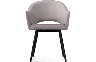 Стул Ойстер, мягкий, с подлокотниками, MR-28 / черный