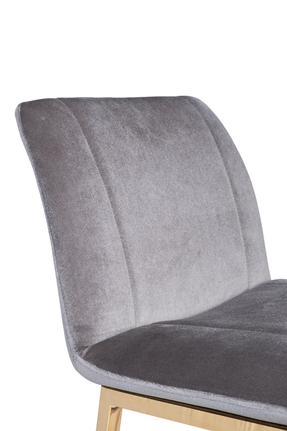 Барный стул 30C-DX-2091 GRE, велюр, серый 