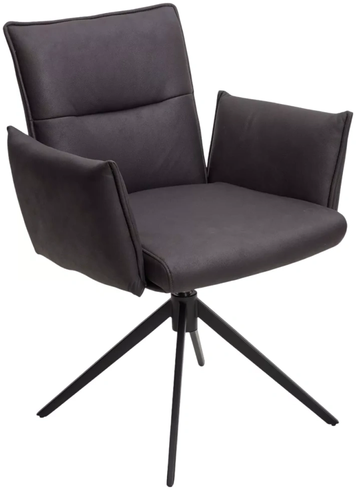 Стул Dean, поворотный, темно-серый, экокожа Maison 99#, черный