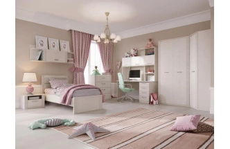 Кровать односпальная Элана, 90*200, бодега белая