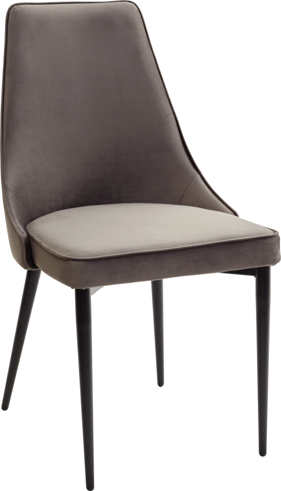 Стул Nepal-P, мягкий, графит #14, велюр, черный каркас