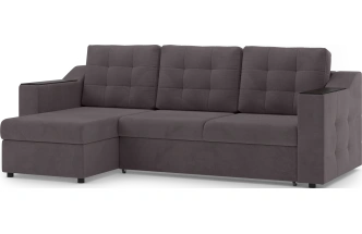 Диван угловой Невада, модель 020, комплектация 2, Omega 24 (коричневый)