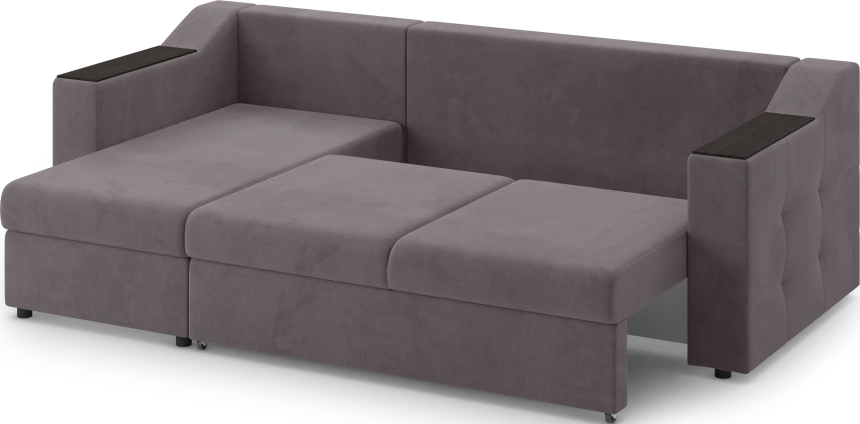 Диван угловой Невада, модель 020, комплектация 2, Omega 24 (коричневый)