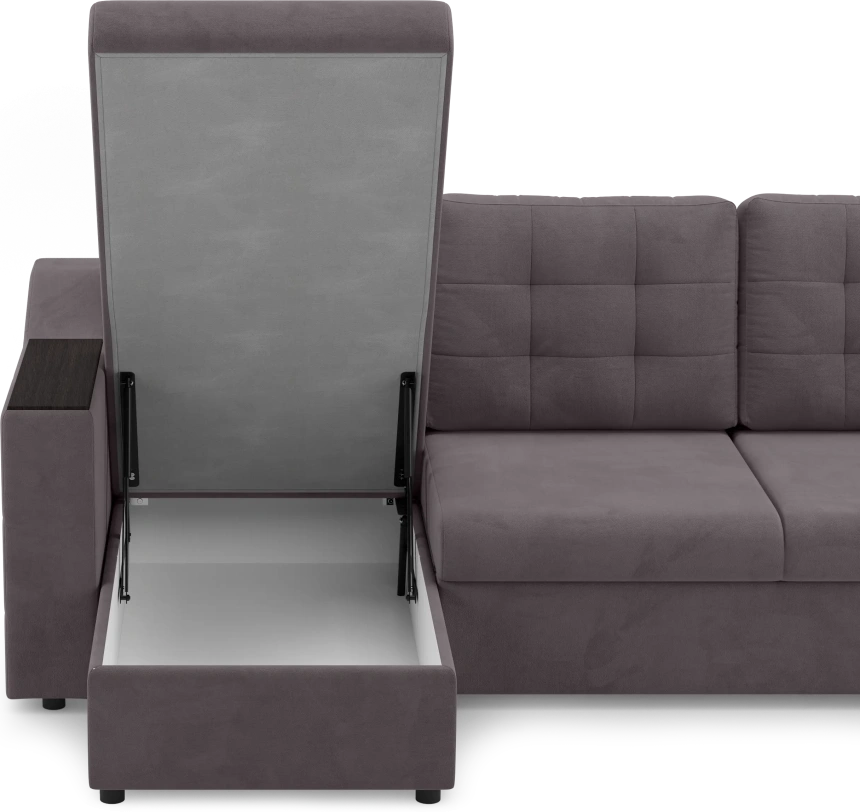 Диван угловой Невада, модель 020, комплектация 2, Omega 24 (коричневый)