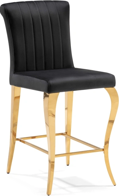 Полубарный стул Joan, черный / золотой