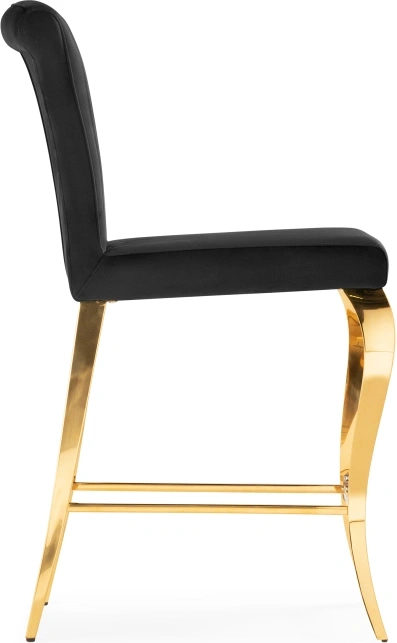 Полубарный стул Joan, черный / золотой