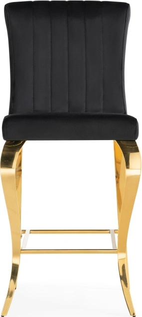 Полубарный стул Joan, черный / золотой