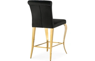 Полубарный стул Joan, черный / золотой