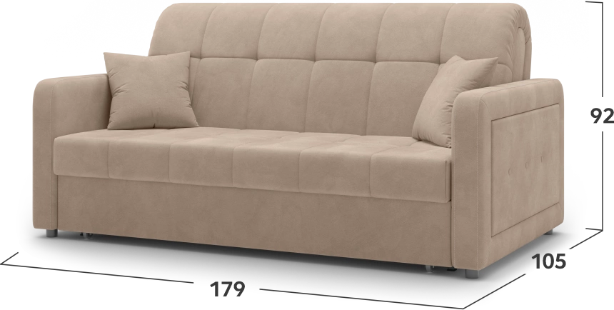 ​Диван прямой Инсбрук 160, модель 063, Balance 130 (бежевый)