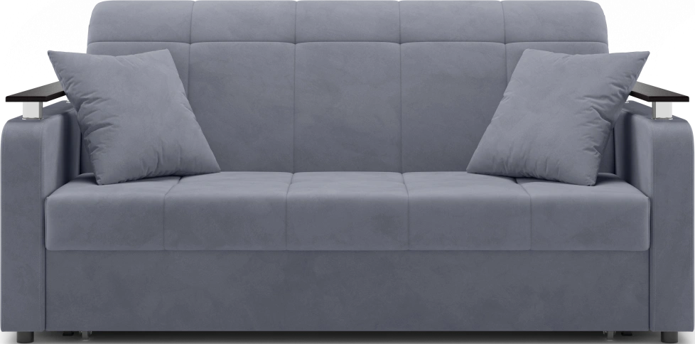 Диван прямой Франческо 160, модель 064, Velutto 32 (темно-серый) / венге