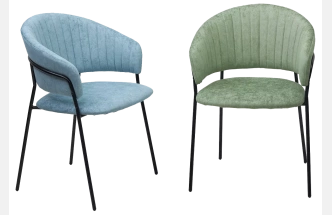 Стул Гемма, мягкий, Rain 7 breeze, велюр, черный каркас 