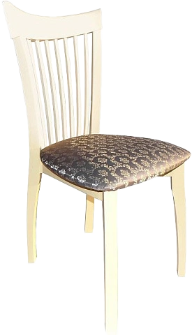 Стул Тулон, деревянный с мягким сиденьем, стефани 149-2 жаккард, каркас слоновая кость