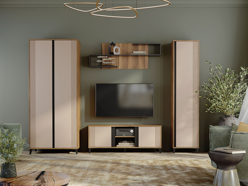 Модульная гостиная Богемия, дуб барокко / бежевый