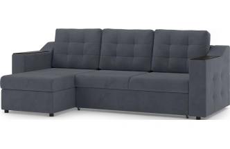 Диван угловой Невада, модель 020, комплектация 2, Omega 32 (темно-серый)