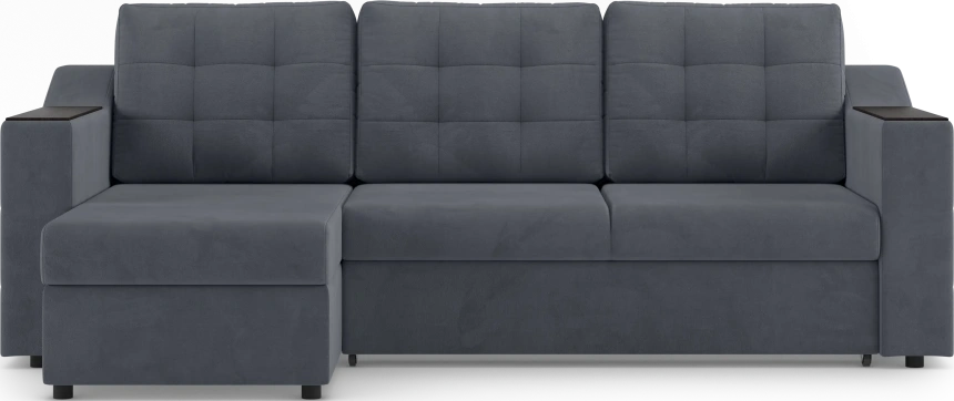 Диван угловой Невада, модель 020, комплектация 2, Omega 32 (темно-серый)