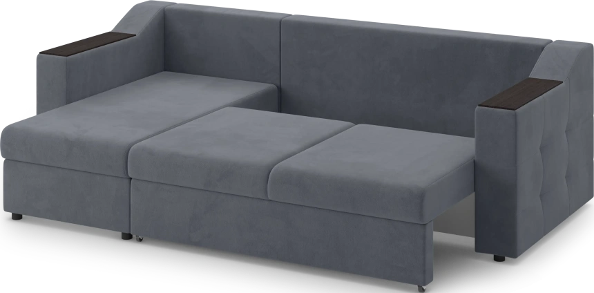 Диван угловой Невада, модель 020, комплектация 2, Omega 32 (темно-серый)