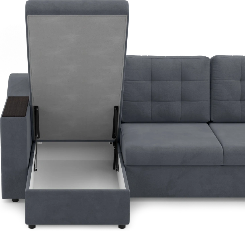 Диван угловой Невада, модель 020, комплектация 2, Omega 32 (темно-серый)