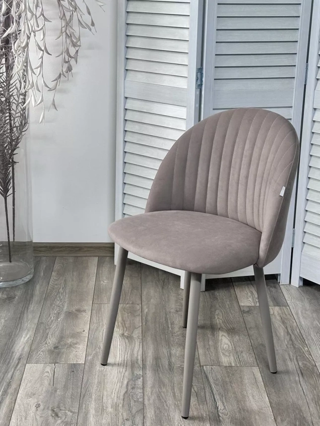 Стул Бари, мягкий, Marseille-16 капучино, велюр, латте каркас