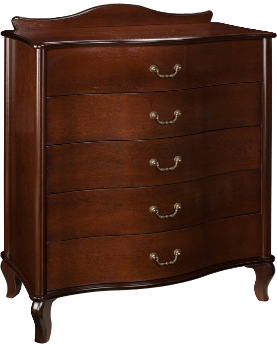 Комод Джульетта, с пятью ящиками, орех