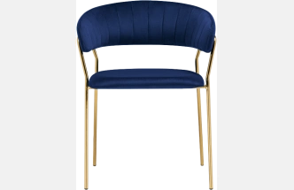 Стул Kamelia 1, dark blue / gold