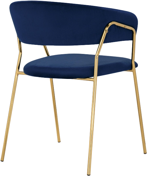 Стул Kamelia 1, dark blue / gold