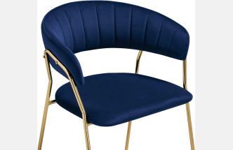 Стул Kamelia 1, dark blue / gold