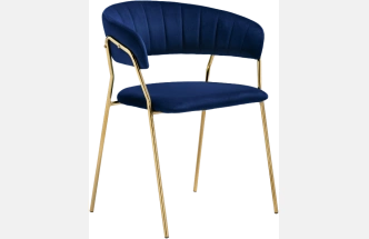 Стул Kamelia 1, dark blue / gold