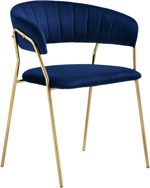 Стул Kamelia 1, dark blue / gold