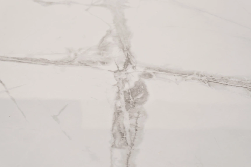 Обеденный стол 30F-14780, МДФ, белый / золото