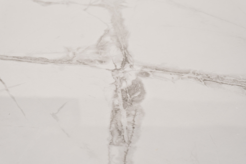 Обеденный стол 30F-14780, МДФ, белый / золото