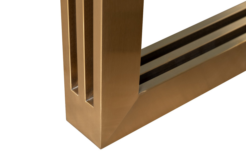 Обеденный стол 30F-14780, МДФ, белый / золото