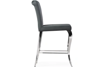 Полубарный стул Joan, темно-серый / хром